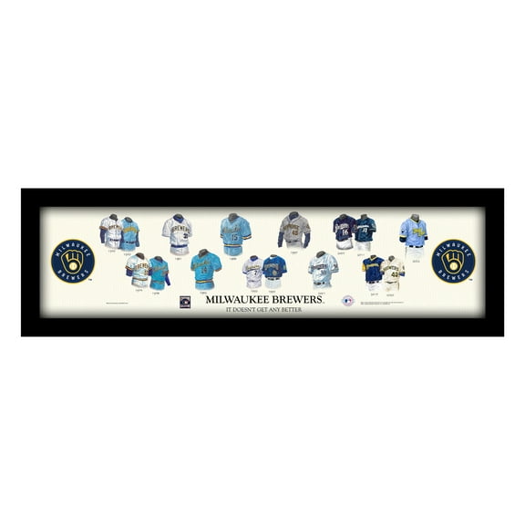 Milwaukee Brewers Cooperstown Collection Framed Uniform Heritage Art Print
