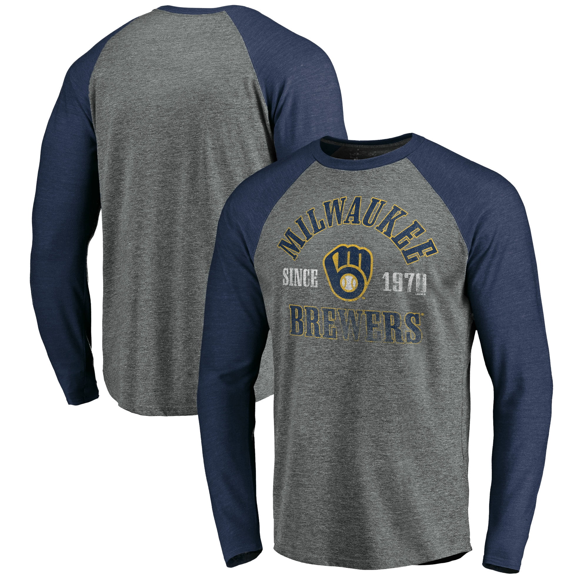 Milwaukee Brewers Fanatics Branded Team Issued Raglan Long Sleeve