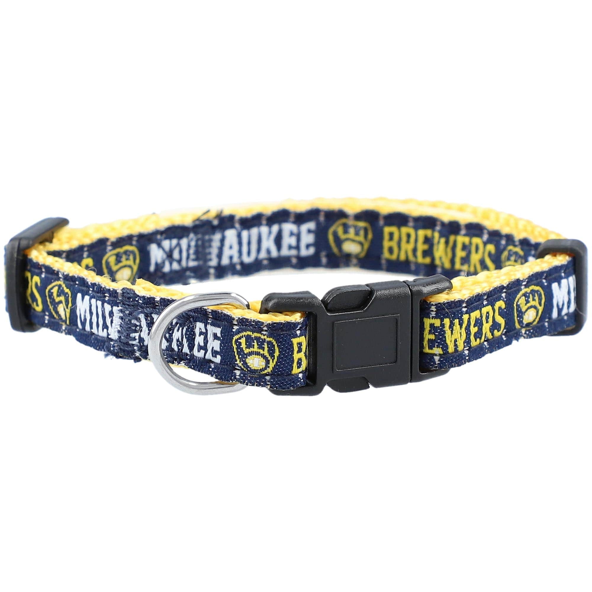 Pets First MLB Milwaukee Brewers Dogs and Cats Collar - Heavy-Duty, Durable & Adjustable - Medium