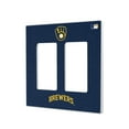 thumbnail image 1 of Milwaukee Brewers Solid Double Rocker Light Switch Plate, 1 of 4