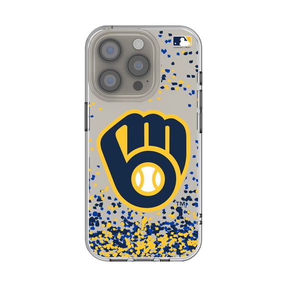 Milwaukee Brewers iPhone Confetti Design Clear Case