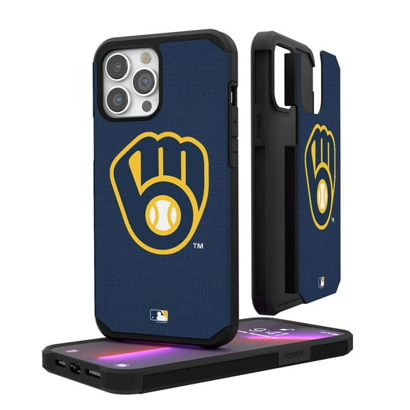Milwaukee Brewers iPhone Solid Design Rugged Case