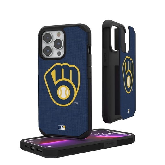 Milwaukee Brewers iPhone Solid Design Rugged Case
