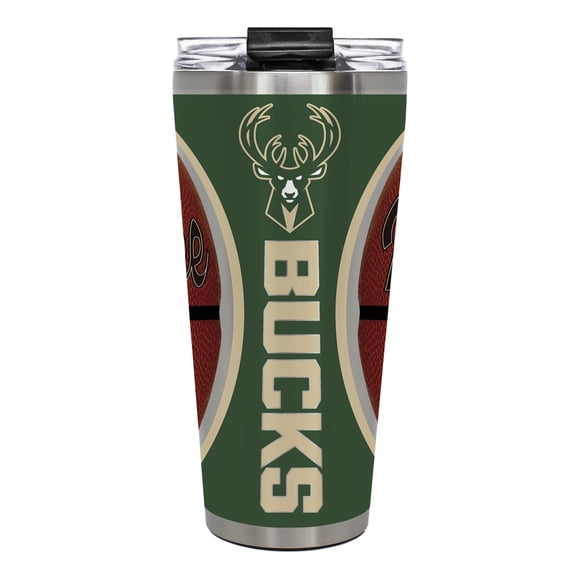 Milwaukee Bucks 32oz. Big Slim Game Ball Travel Tumbler