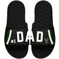 thumbnail image 1 of Milwaukee Bucks ISlide Dad Slide Sandals - Black, 1 of 1