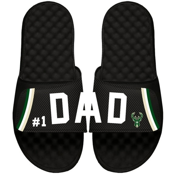 Milwaukee Bucks ISlide Dad Slide Sandals - Black