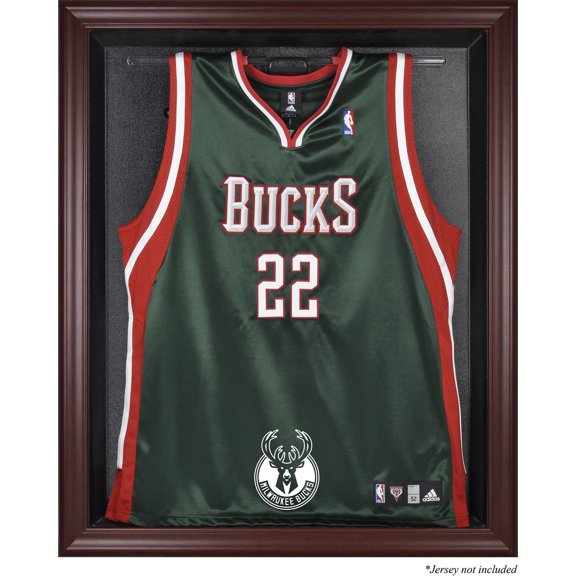 Milwaukee Bucks Mahogany Framed Team Logo Jersey Display Case