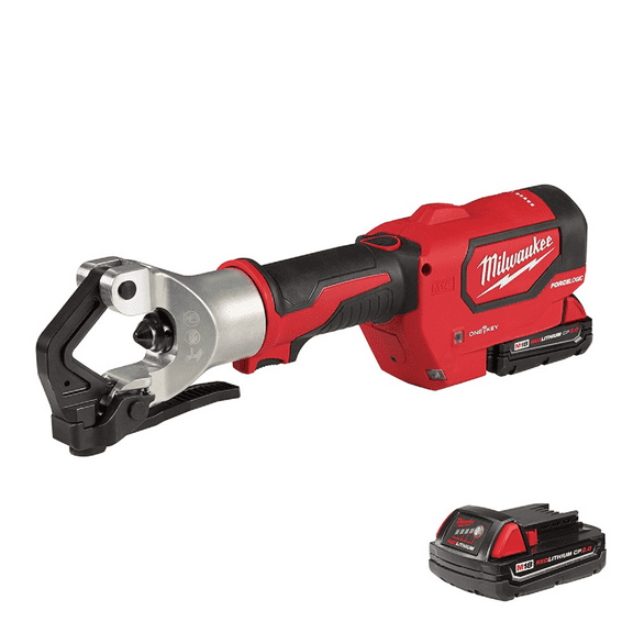 Milwaukee Electric Tool 2877-22 M18 18V Lithium-Ion Cordless FORCE LOGIC 750 MCM Dieless Crimping Tool Kit W/ (2) 2.0Ah Batteries