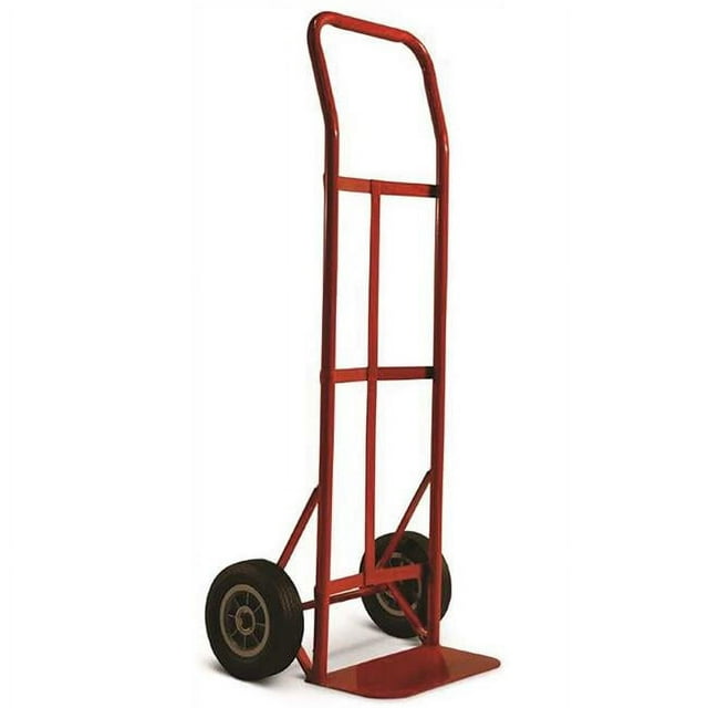 Milwaukee Hand Truck  600 lbs Flow Back Handle Truck with 8 in. Solid Puncture Proof Tire, Red