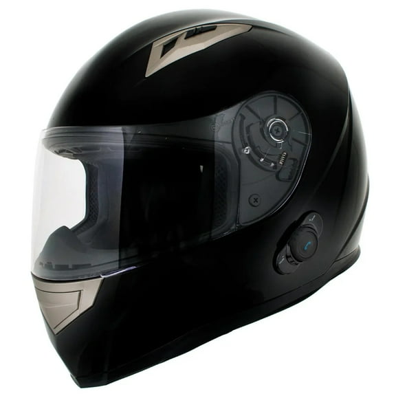 Milwaukee Helmets H510 Gloss Black 'Chit-Chat' Black Motorcycle Helmet X-Large
