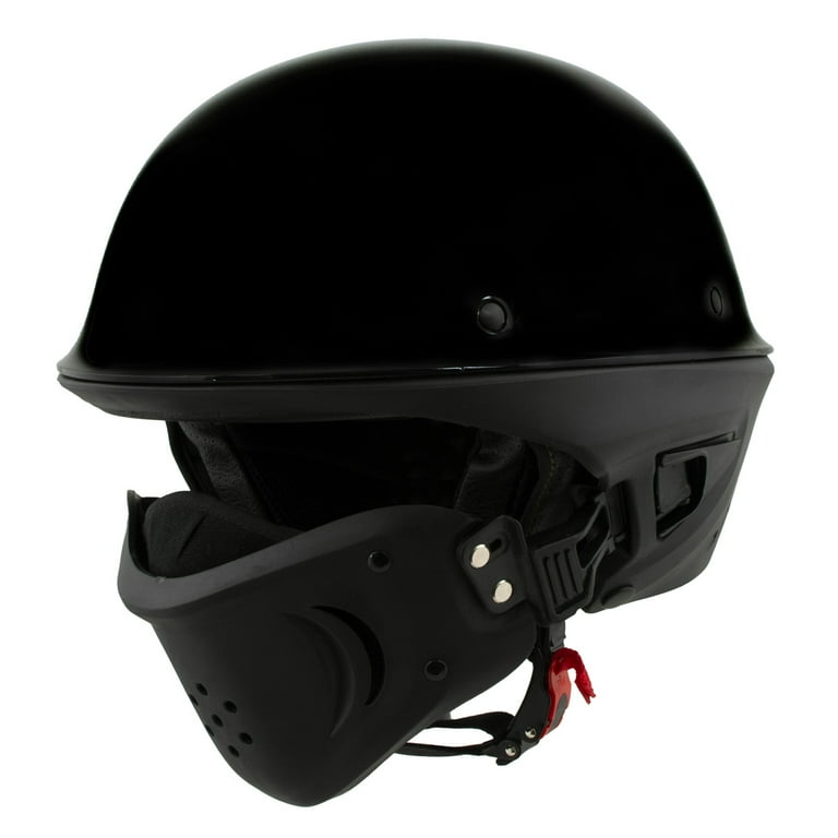 Milwaukee Helmets MPH9831DOT Rascal 3 4 Open Face Gloss Black 2