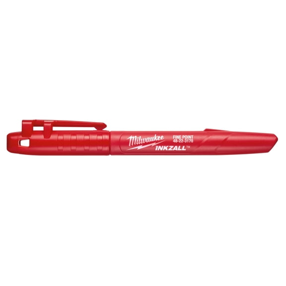 Milwaukee 48-22-3170 INKZALL Red Fine Point Markers, Red