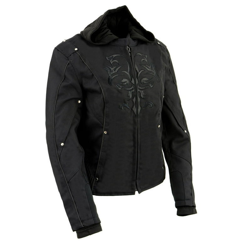 NexGen SH1939 Women s Reflective Tribal Black 3 4 Textile Vented Jacket 3X Large Walmart