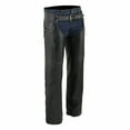 thumbnail image 1 of Milwaukee Leather Chaps for Men's Black Premium Leather - Classic Jean Style Pockets Motorcycle Chap - SH1101TALL 4X-Tall, 1 of 6