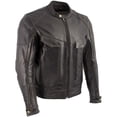 thumbnail image 1 of Milwaukee Leather LKM7006 Men's Classic Retro Distressed Brown Leather Jacket with CE Armor Protection 3X-Large, 1 of 7