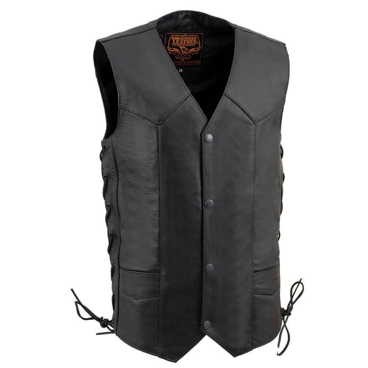 Milwaukee Leather LKY3860 Youth Size Black Leather Motorcycle Riders ...