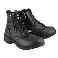 thumbnail image 1 of Milwaukee Leather MBL9320W Women's Black Premium Leather Wide-Width Lace-Up Motorcycle Rider Boots 6.5W, 1 of 10