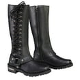 thumbnail image 1 of Milwaukee Leather MBL9365 Women's Classic Black Leather 14-Inch Harness Square Toe Tall Motorcycle Boots 6, 1 of 10