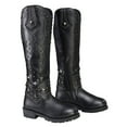 thumbnail image 1 of Milwaukee Leather MBL9371 Women's Black 18-Inch Leather Studded and Riveted Western Style Motorcycle Boots 8, 1 of 10