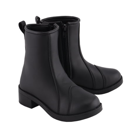 Milwaukee Leather MBL9485 Women's Premium Black Leather 'Clean Riding' Motorcycle Fashion Rider Boots with Toe Cap 9.5
