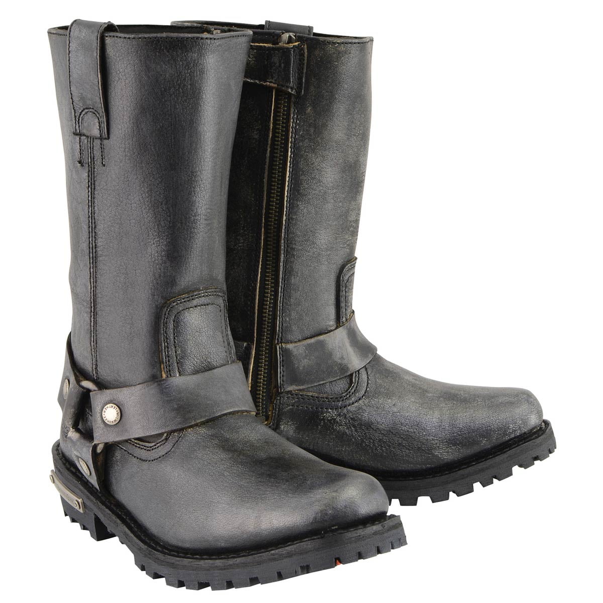 Milwaukee Leather MBM9015 Men s Black 11 Inch Western Style Harness Motorcycle Boots 11 Walmart