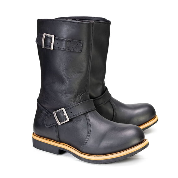 Milwaukee Leather MBM9066 Men's Antique Black Classic Engineer Motorcycle Riding Boots 10