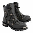 thumbnail image 1 of Milwaukee Leather MBM9075 Men's Black Leather 6-inch Plain Toe Dual Zipper Motorcycle Rider Boots 11.5, 1 of 10