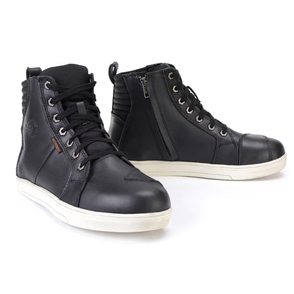 Milwaukee Leather MBM9114 Men's Black Waterproof Leather Street Riding Shoes with Shift Protection and Ankle Support 9.5