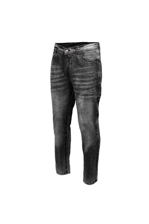 MDM5001 Men's Metro Black CE Armored Motorcycle Riding Denim Jeans Reinforced w/ Aramid Fibers 28