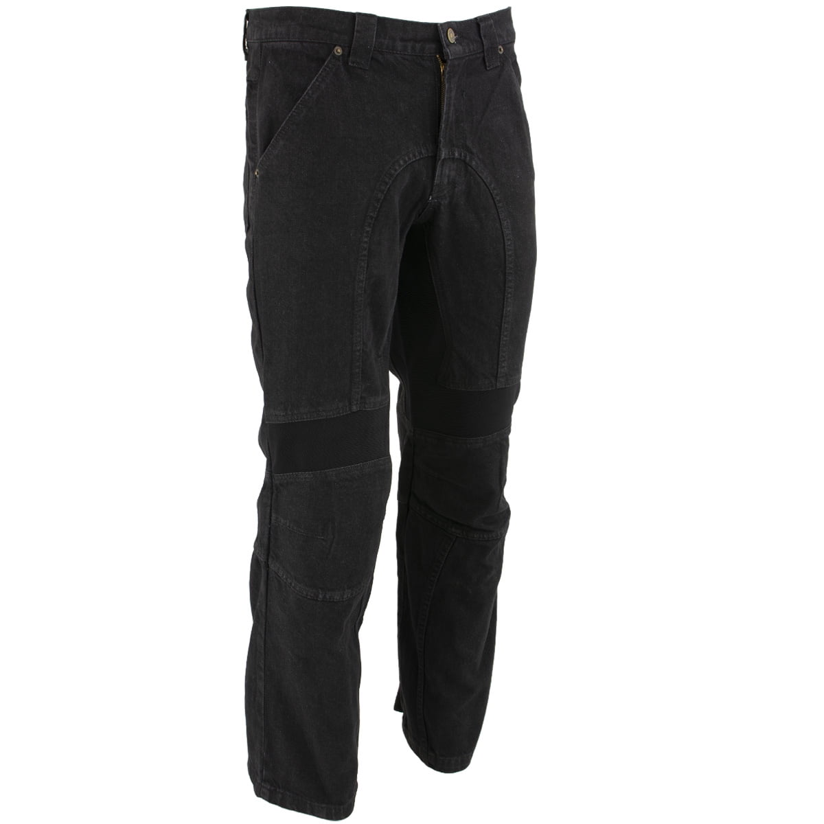 Milwaukee Leather Men's Armored Motorcycle Jeans – Black Denim With Kevlar & CE Knee Pads, Size 28 - View #8