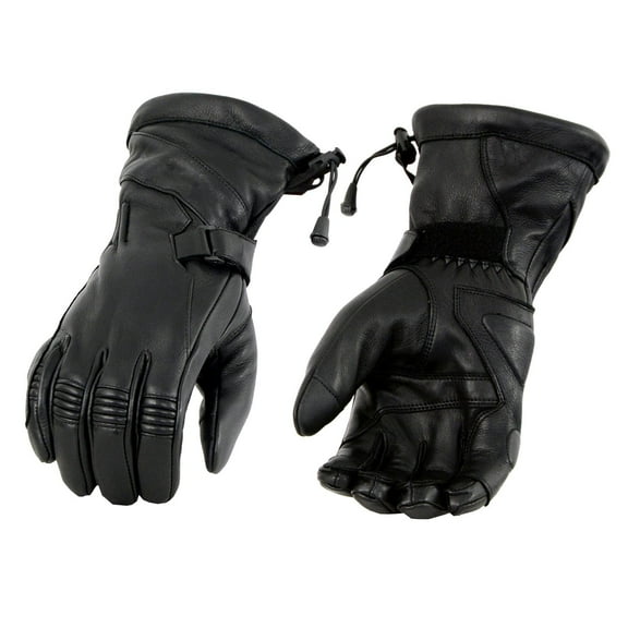 Milwaukee Leather MG7518 Men's Black Deerskin Gauntlet Motorcycle Hand Gloves w/ i-Touch Screen Tech XX-Large