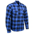 thumbnail image 1 of Milwaukee Leather MNG11634 Men's Black and Blue Flannel Plaid Long Sleeve Cotton Button Down Shirt Large, 1 of 10