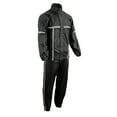 thumbnail image 1 of Milwaukee Leather MPM9510 Men's Black Water-Resistant Motorcycle Rain Suit with Hi Vis Reflective Tape Small, 1 of 9