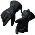thumbnail image 1 of Milwaukee Leather Men's Black Leather Gauntlet Motorcycle Hand Gloves-Waterproof Hard Knuckle Elasticized Palm-SH815 Large, 1 of 2