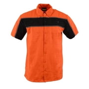Milwaukee Leather Mens Button Up Heavy Duty Work Shirt | Classic Mechanic Work Shirt w/ Pockets |MDM Medium