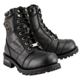 thumbnail image 1 of Milwaukee Leather Men's Classic Black Leather 8-inch Lace-Up Logger Motorcycle Rider Boots MBM9030 9.5, 1 of 10