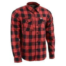 Milwaukee Leather Men's Flannel Plaid Shirt Black and Red Long Sleeve Cotton Button Down Shirt MNG11631 3X-Large