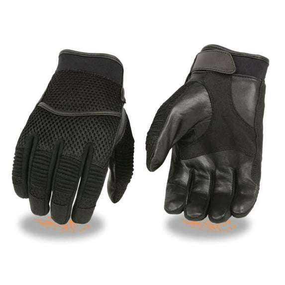 Milwaukee Leather Men's Mesh Racing Gloves w/ Leather Palm
