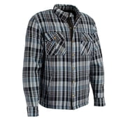Milwaukee Leather Men's Plaid Armored Flannel Shirt with CE Armor X-Large