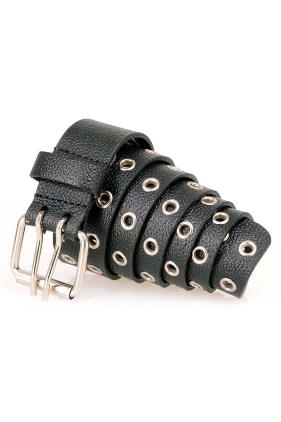 Men's Premium Leather Biker Belts w/ Interchangeable Buckle -1.5 in Wide - In Various Designs 30