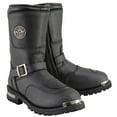 thumbnail image 1 of Milwaukee Leather Men's Black Leather Classic Engineer Motorcycle Boots w/ Reflective Piping & Gear Shift Protection MBM9070 13, 1 of 10
