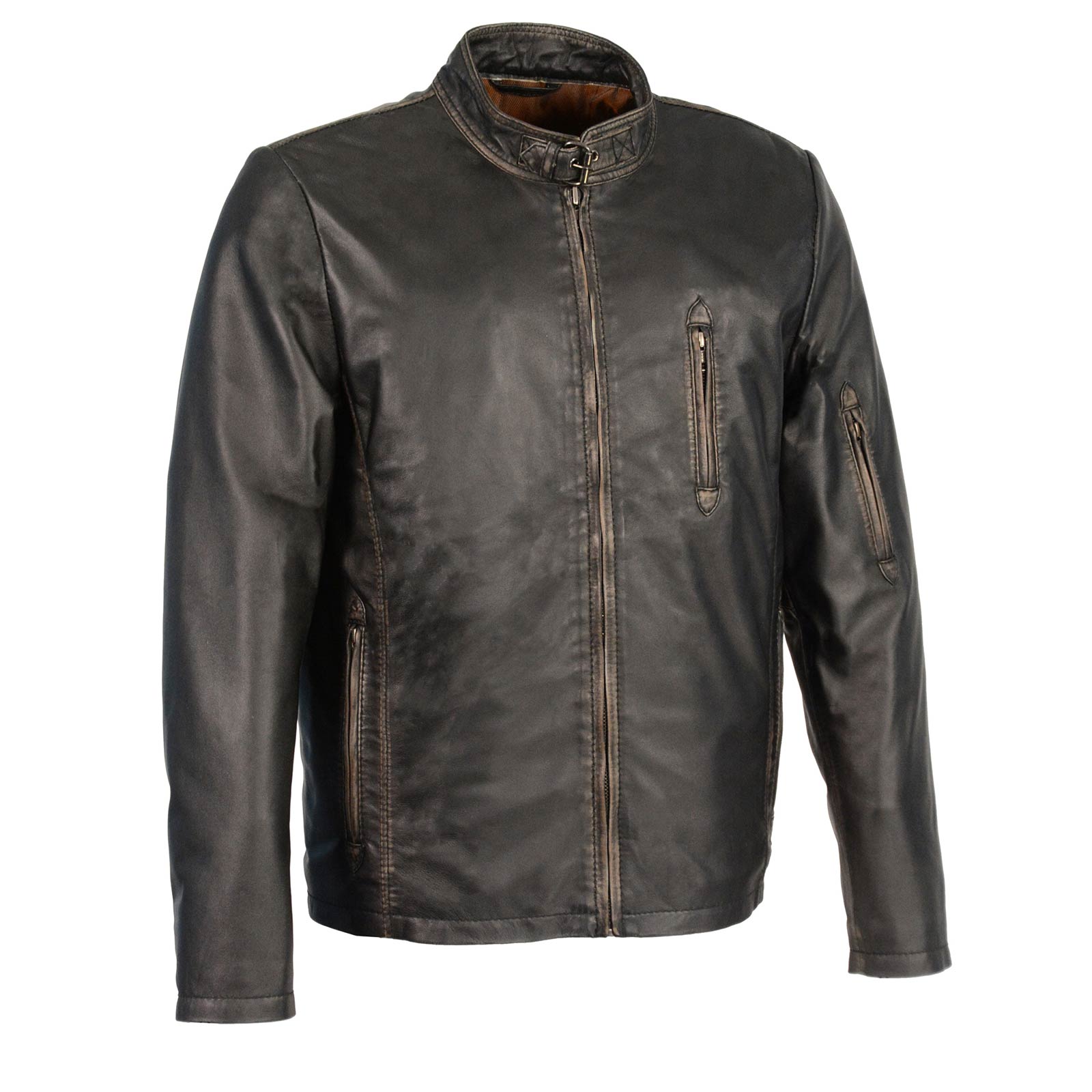 Milwaukee Leather Men's Black Car Coat Blazer – Premium Cowhide, 2-Button, Classic Style