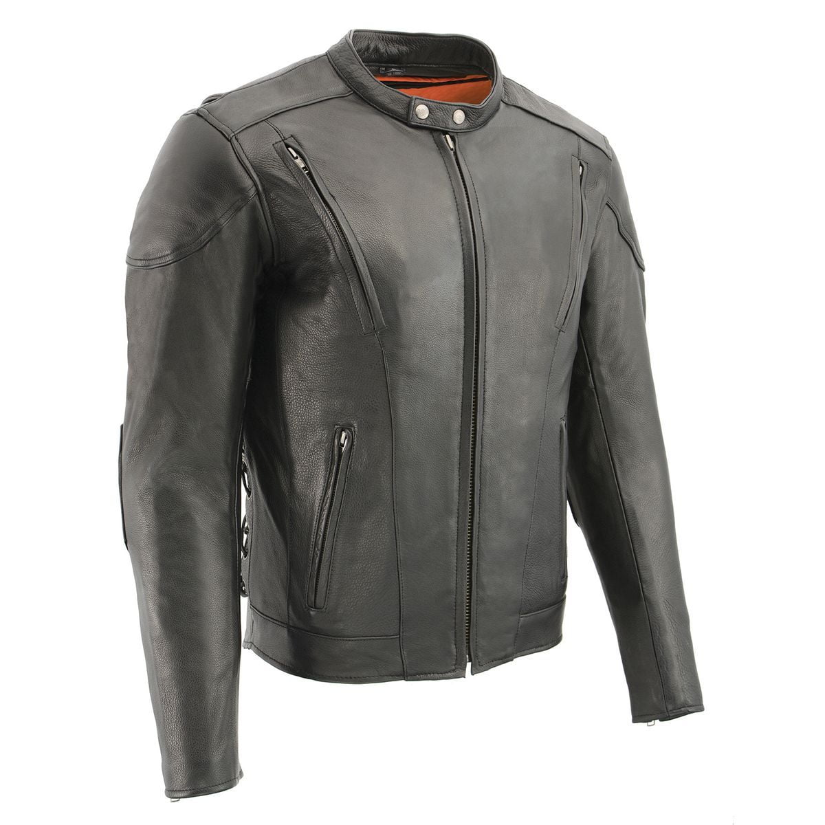 Milwaukee Leather SH1010 Men's 'Scooter' Black Vented Leather