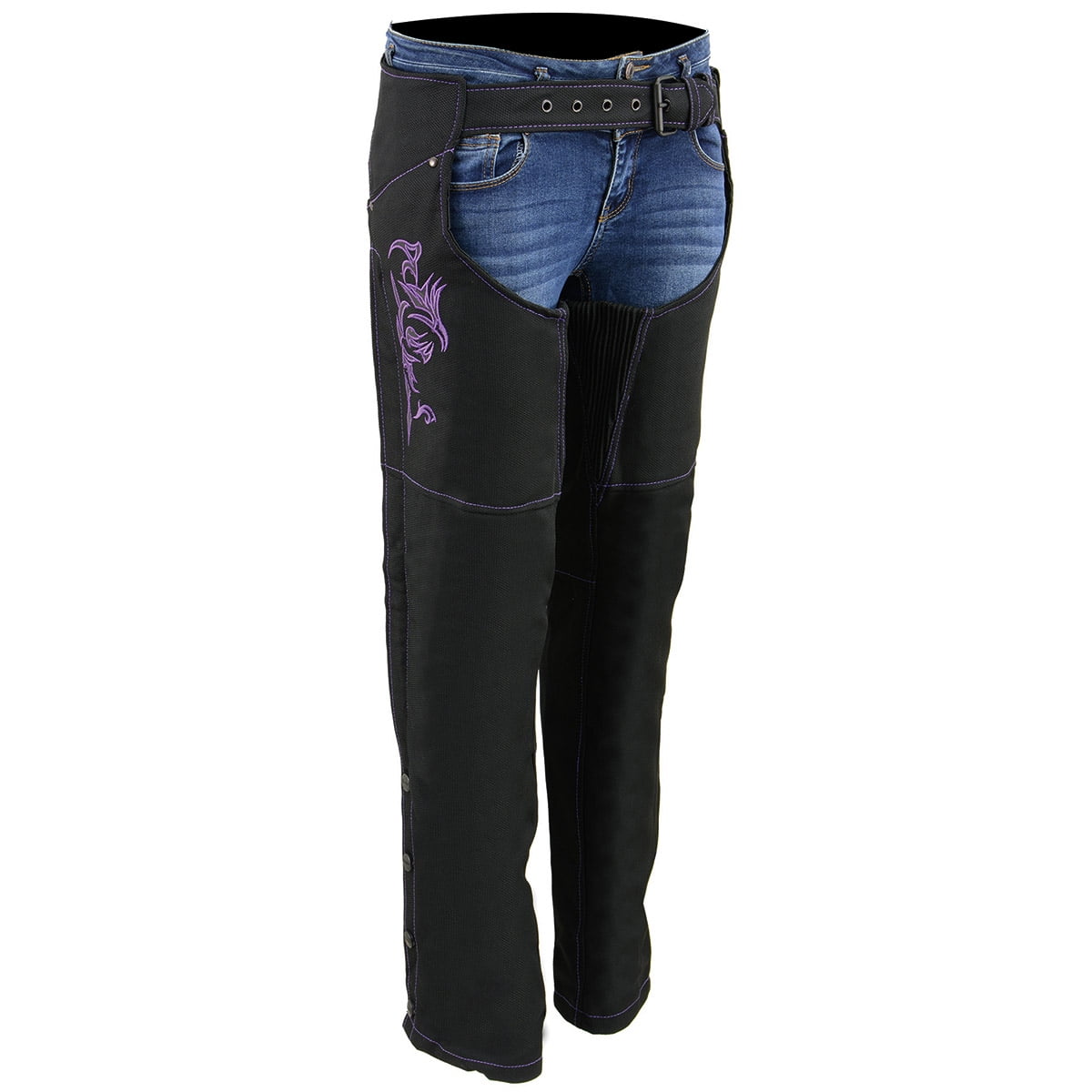 Leather riding chaps motorcycle clearance