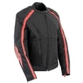 thumbnail image 1 of Milwaukee Leather SH1954 Women's Black and Red Textile Jacket with Stud and Wings Detailing 4X-Large, 1 of 9