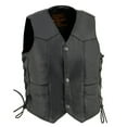 thumbnail image 1 of Milwaukee Leather SH2011L Kids Black Classic Side Lace Three Snap Leather Vest 5X-Large, 1 of 7