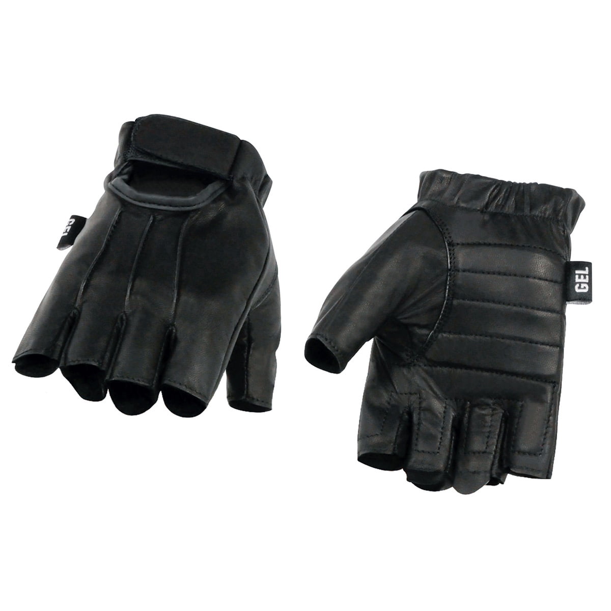 Milwaukee Leather SH206 Men s Black Leather Gel Padded Palm
