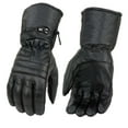 thumbnail image 1 of Milwaukee Leather SH230 Men's Black Leather Warm Lining Gauntlet Motorcycle Hand Gloves W/ ‘Rain Mitten and Pull-on Closure’ 4X-Large, 1 of 8