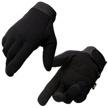 Milwaukee Leather SH44612 Men's Black Textile Mesh Gel Palm Motorcycle Mechanics Hand Gloves W/ Amara Cloth Bottom Medium