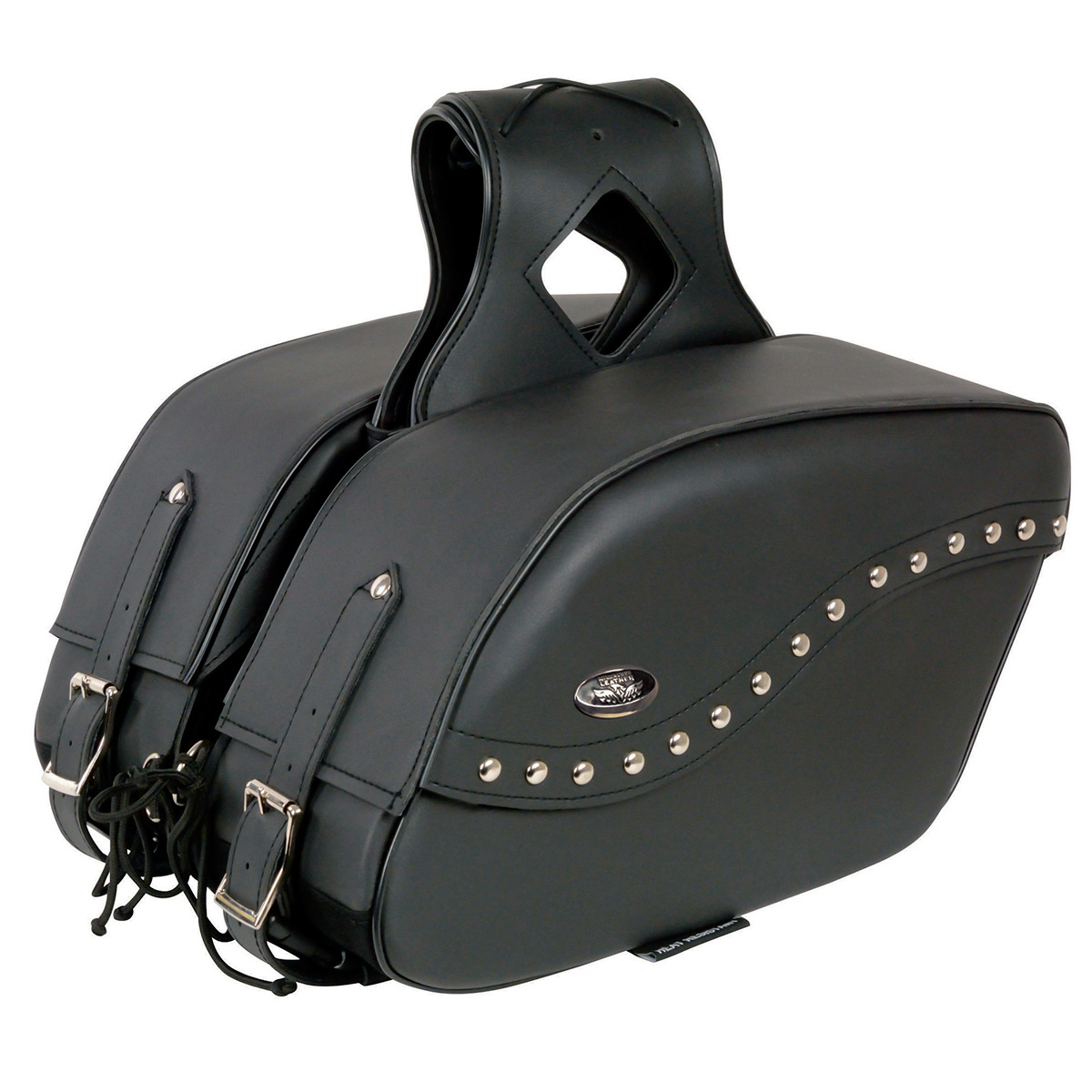 Borse Laterali Moto Milwaukee Leather SH66602 In PVC Con Doppia Tasca – Sgancio Rapido, Strisce Riflettenti, Taglia Unica